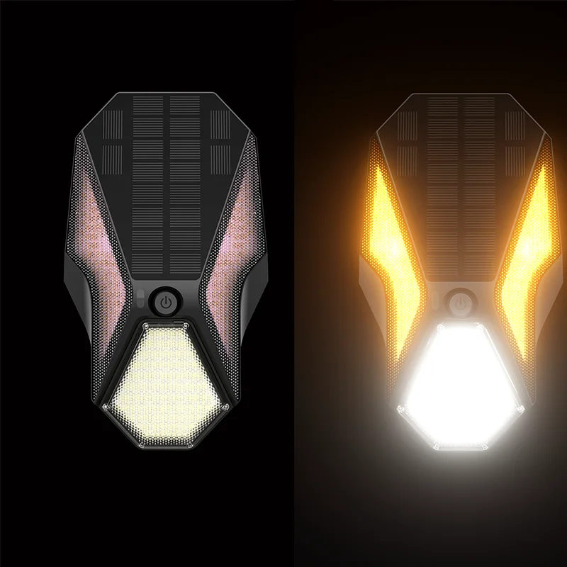 Solar Wall Light Insect Shape 3 Modes with Motion Sensor Waterproof Outdoor Garden Lighting for Pathway Yard