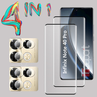 3D Tempered Glass For Infinix Note 40 Pro Plus Screen Protector Camera Lens Film INFINIX Note40 Pro Glass Protective