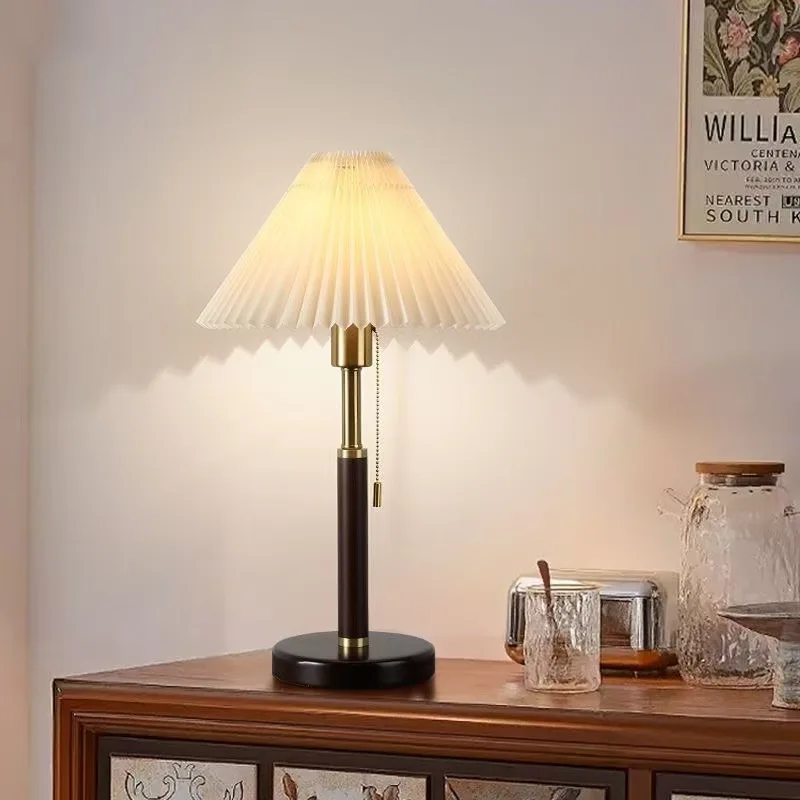 Retro Fabric Lampshade LED Floor Lamps Homestay Bedroom Dining Room Luminaires Teahouse Hotel Lobby Cafe Embellish Stand Light