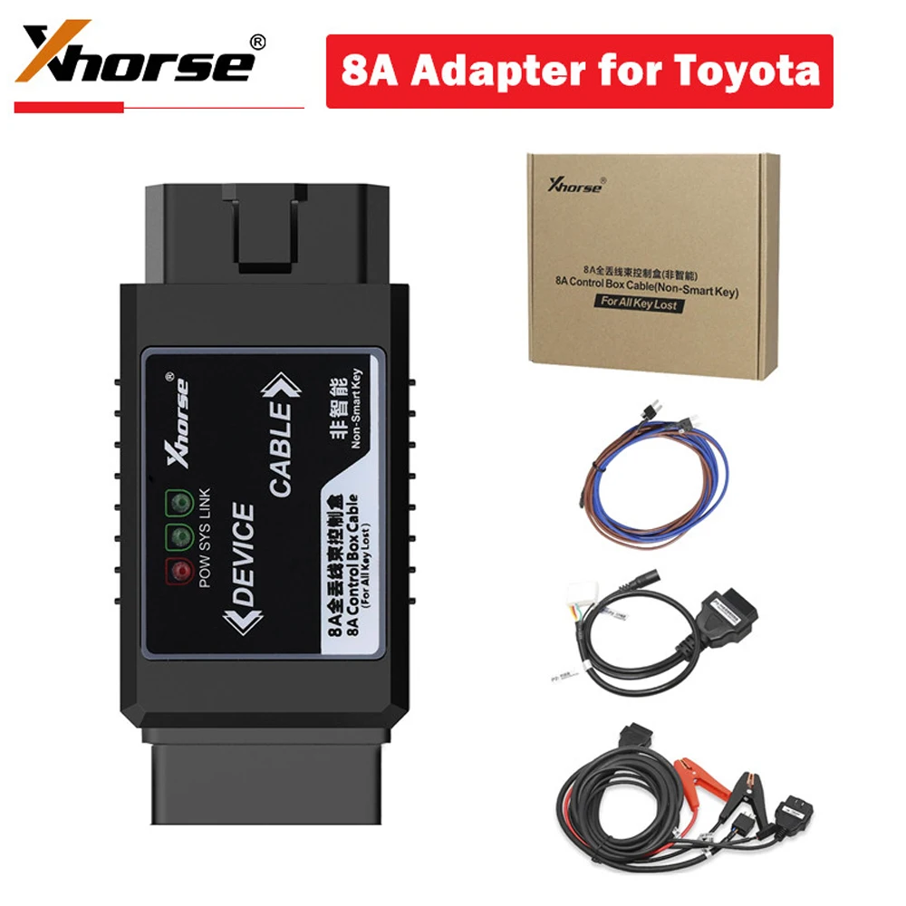 

For Xhorse VVDI All Keys Lost Adapter For Toyota 8A Control Box Cable Non-Smart Key Fit VVDI2 VVDI KEY Tool Max MINI OBD Tool