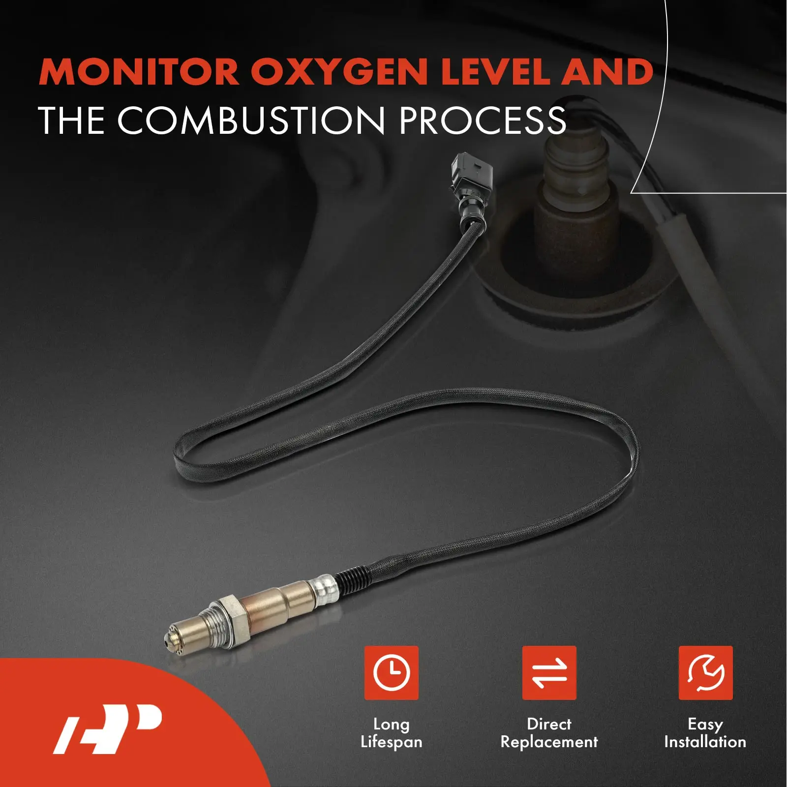 A-Premium Downstream O2 Oxygen Sensor for Porsche Cayenne 2011-2014 2016-2018 Audi S6 2007-2011