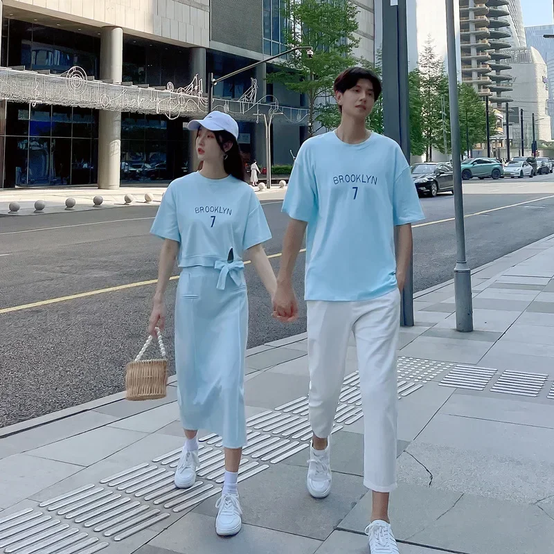 Family Matching Clothing Girl Boy Fashion 2023 Summer Set Mommy and Me Two Piece Outfits Korean Dad Mom and Daughter Son Clothes