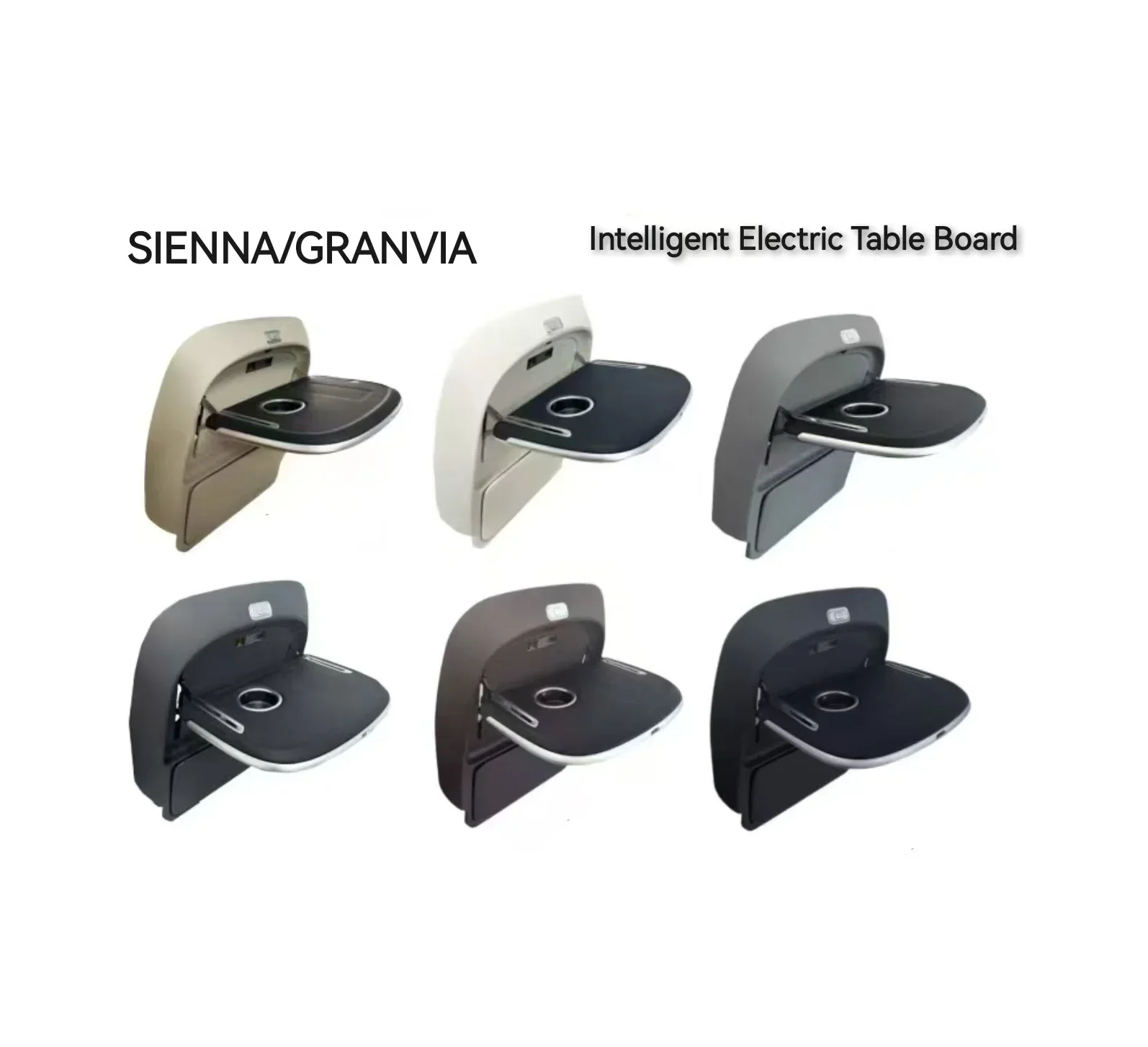 Small Electric Folding Table Board with Wireless Charging Multi-Functional for SIENNA/GRANVIA Car Seats