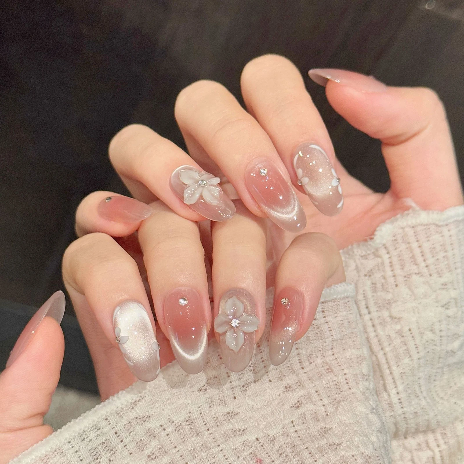 10 Uñas Postizas Hechas a Mano - Resin Art Flower reseña y precio