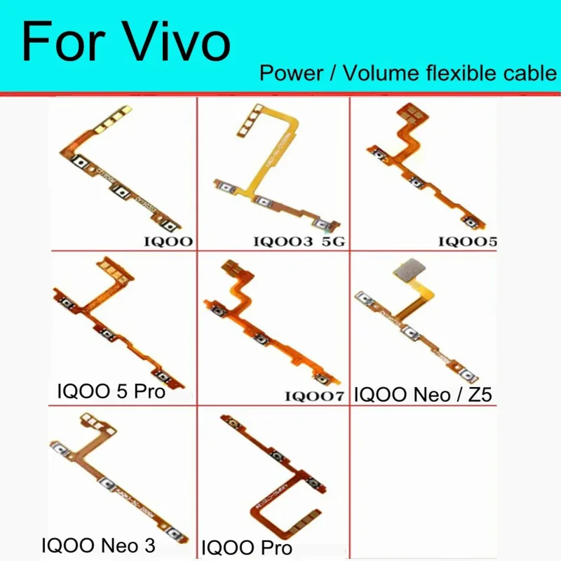 

Mute Key Switch On Off Volume Power For Vivo IQOO 3 5 7 Neo Pro Z5 Flex Cable