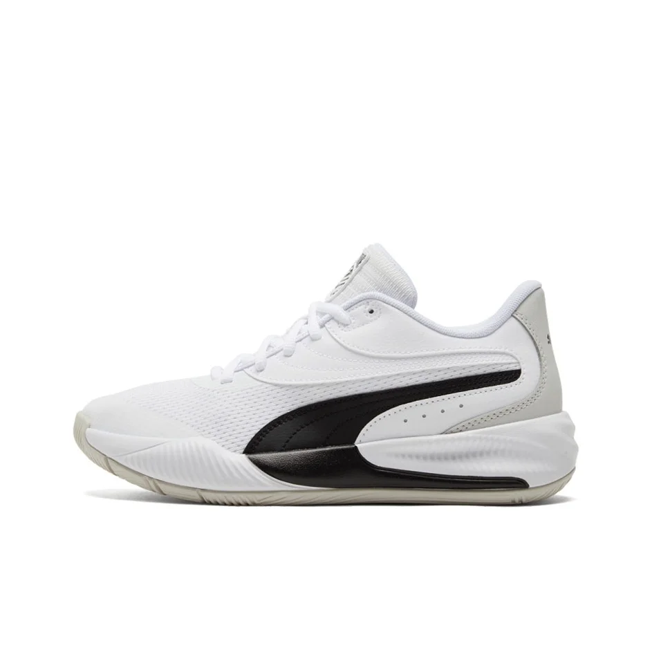 PUMA Triple Comfortable Round Toe Cushioning Slip Resistant Abrasion Resistant Low top Performance Basketball Shoes 195217-06