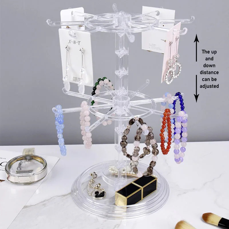 New Earring Display Stand Multi Layer Rotating Jewelry Rack Organizer Showcase Earrings Holder Exhibitors for Business SSZSJ07