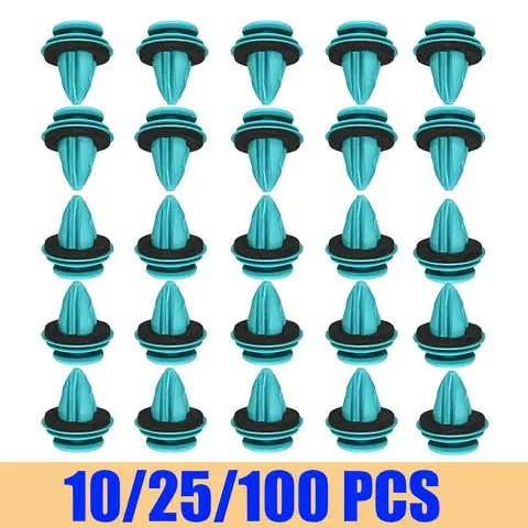 10PCS 25PCS 100PCS 도어 패널 클립 씰 링 패스너 리벳 범퍼 클립 리테이너 자동차 인테리어 유지 액세서리
