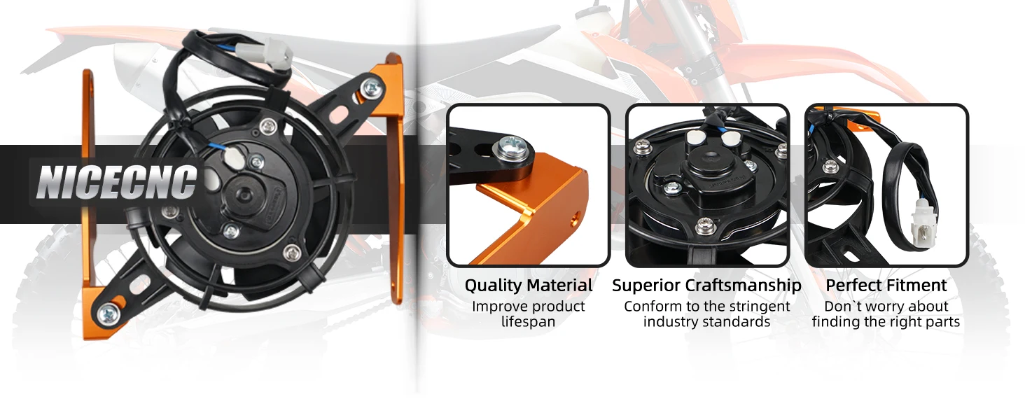 (EU-Lager) Für KTM EXC 300 2017-2023 Elektrischer Kühlerlüfter-Set für KTM EXCF 350 XCF XCW TPi Husqvarna TE300 GasGas EC300 – Detail 3