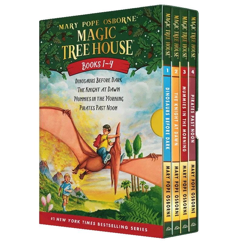 

Volumes 1-4 Magic Tree House Chapters Bridge Book Magic Tree House English Version Learn English Children Comic novel Books Gift