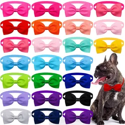 10pcs Pet Dog Bowties Collar Bulk Colorfull Grooming Solid Adjustable Puppy Cat Bow Ties for Cute Dog Cat Collar Pet Accessories