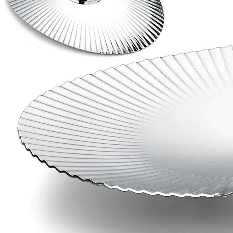 Nordic Luxury Stainless Steel Serving Tray Dish Dining Snack Fruit Plate Kitchen Food Candy Dessert  Dried Fruit Storage Bowl view 6