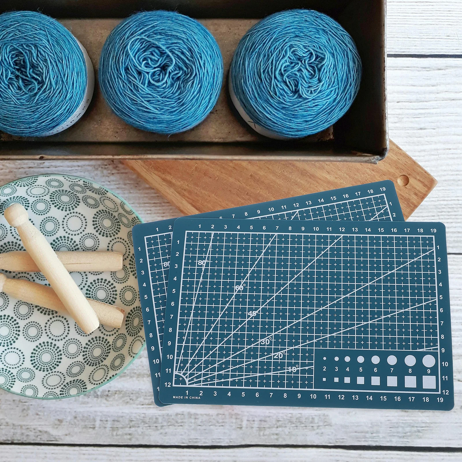 

2 Pcs Hand Account Cutting Backing Board Hobby Mat Abs Crafting with Measurements