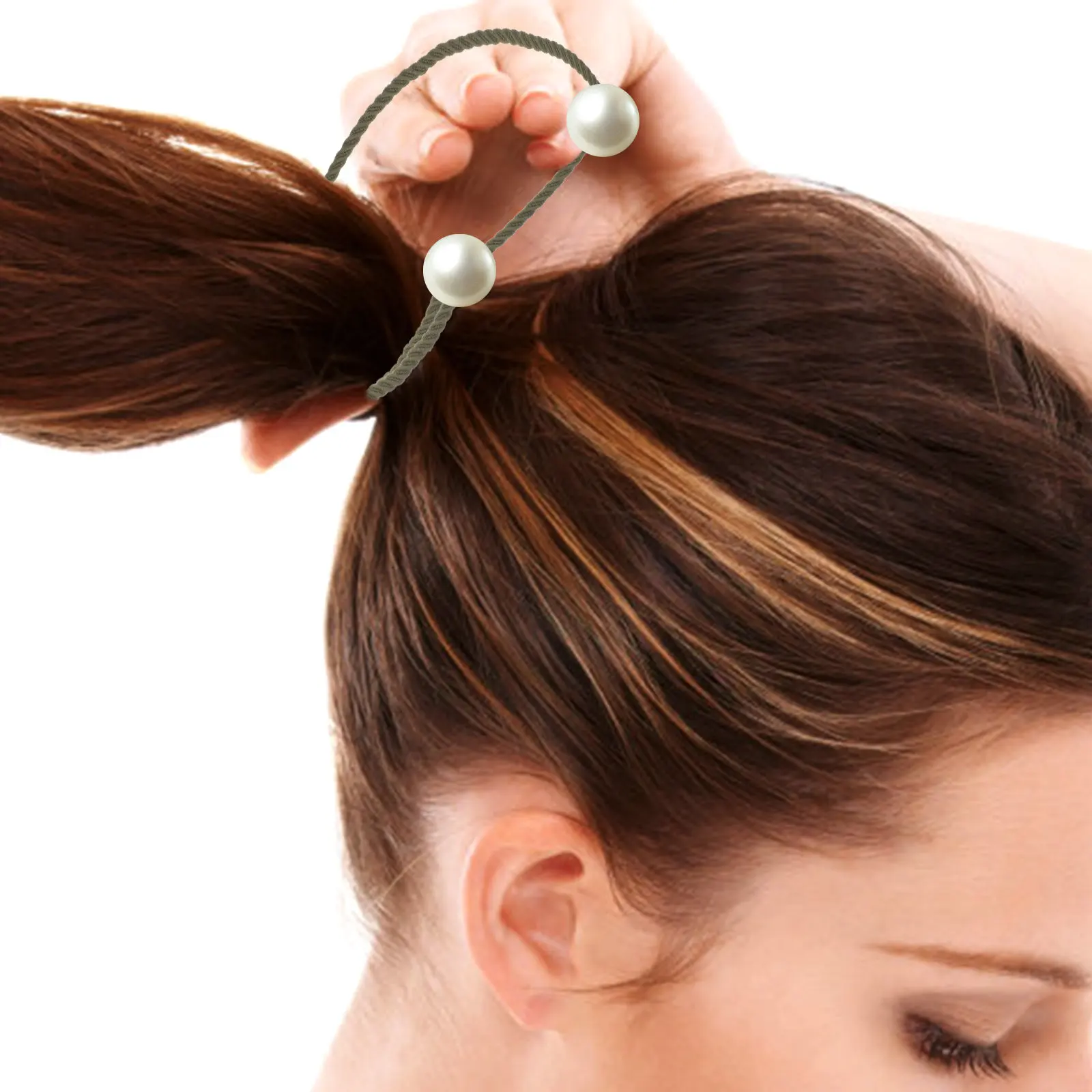 

5Pcs Elastic Cord Hair Ties DIY Jewelry Cord Bracelet Rope 5M Stretchy Beading String Jewelry Making Accessories