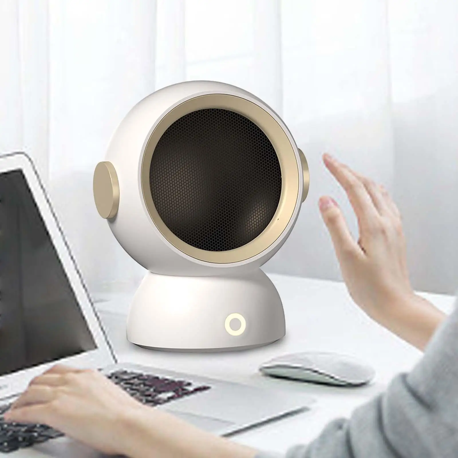 Indoor Small Electric Space Heater 1200W EU Power Plug for under Desk Sturdy