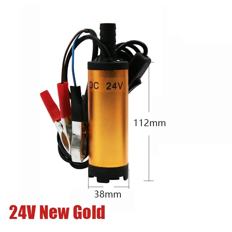 Portable Mini 12V 24V DC Electric Submersible Pump For Pumping Diesel Oil Water Aluminum Alloy Shell 12L/min Fuel Transfer Pump