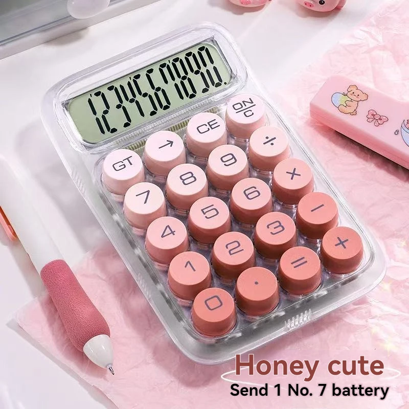 Transparent Large Screen Large Buttons High Appearance Level Calculator Portable Specially Designed For Students