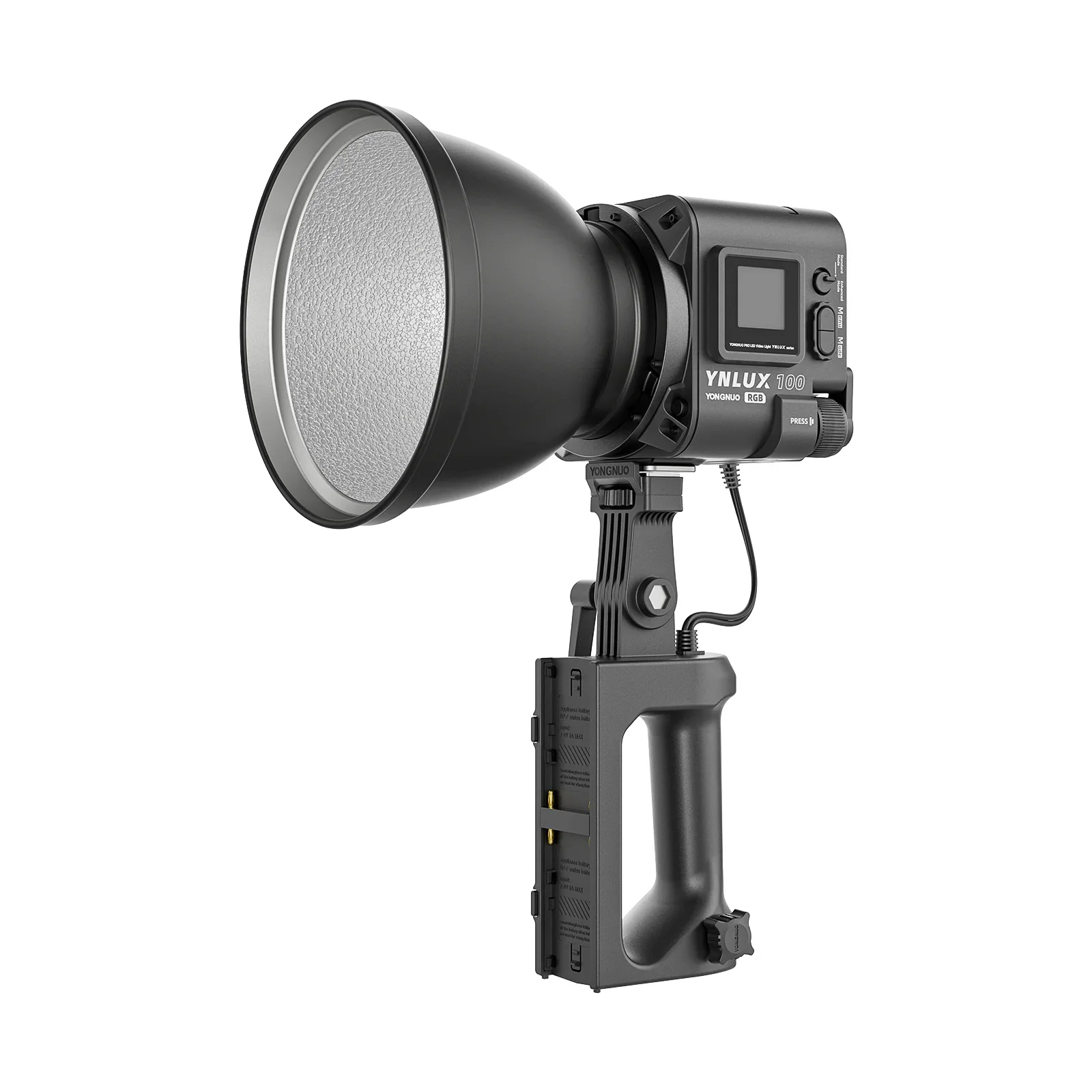 

LUX100RGB YNLUX100 RGB 120W 2700K-10000K Bowens Mount Handheld Outdoor COB LED Video Light