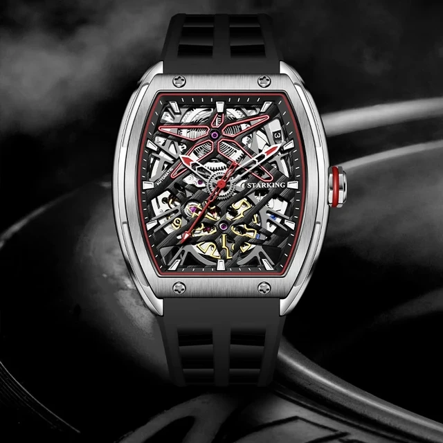 STARKING Mechanical Watch For Men New In Automatic Wristwatch Luminous Top Brand Skeleton Watches 50Bar Waterproof Clock Relogio AliExpress
