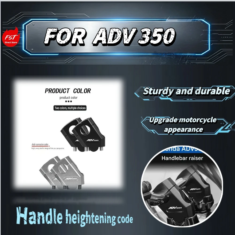 For ADV 350 Dual Color Handlebar Heighten Clamp Reduce Wrist Burden Optimize Riding Posture For Long Daily Commute
