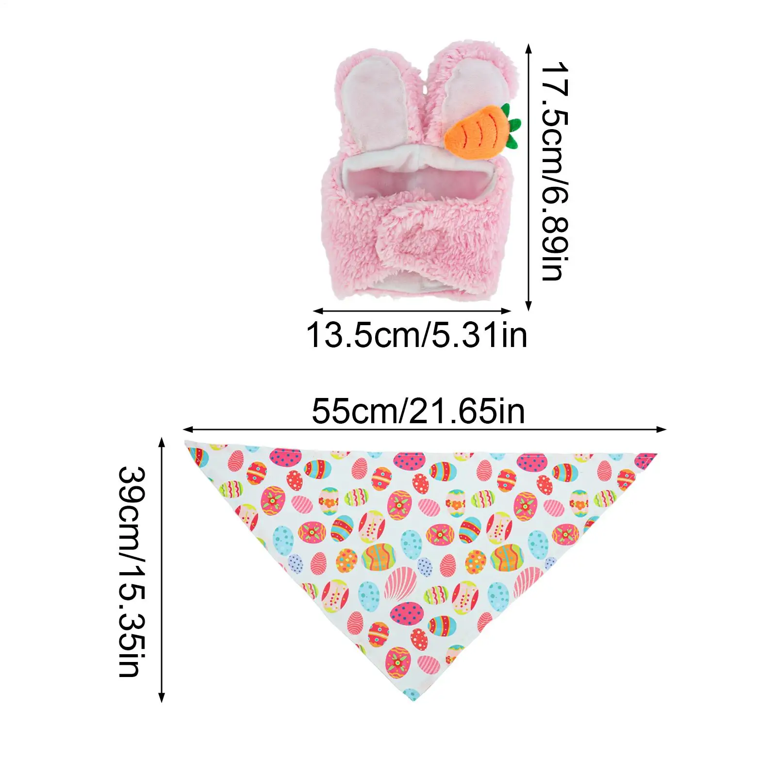 Porch Duck Outfits Cute Easter Party Scarf Hat Porch Duck Clothing Easter Bunny Hat For Lawn Garden Backyard Outdoor Farmhouse view 6