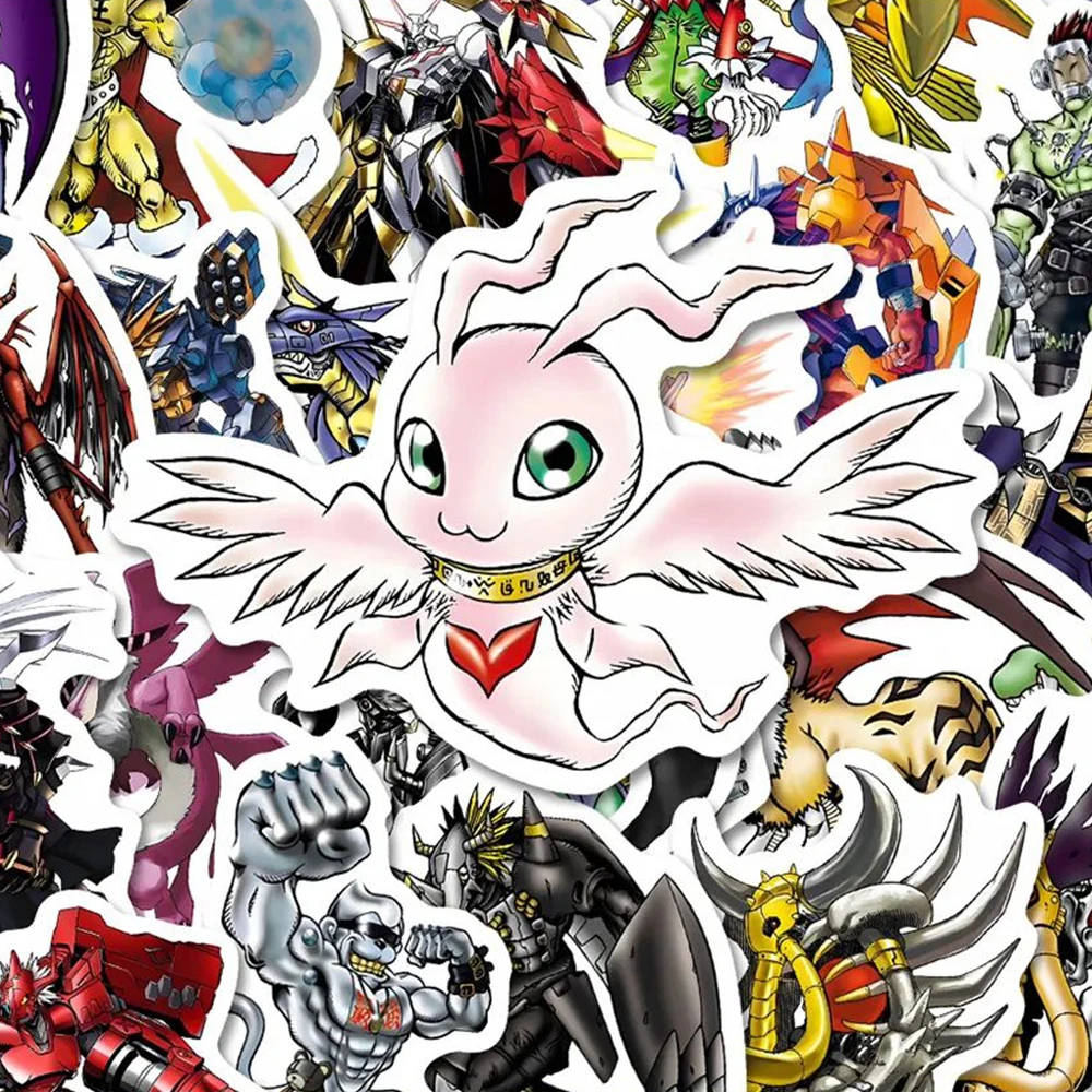 

10/30/48pcs Cute Digimon Agumon Cartoon Stickers for Kids DIY Graffiti Skateboard Laptop Phone Cool Anime Decals Toys Gifts