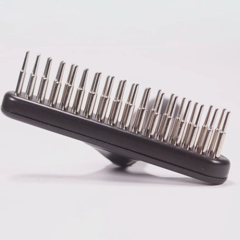 

Dog Grooming Rake Brush Shedding Tool Pet Hair Removal Comb Fine Grinding Metal Teeth Smooth Surface Durable Water Resistant