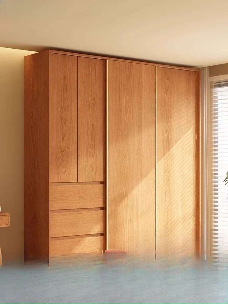 

Шкаф из массива дерева, раздвижная дверь, дубовая домашняя спальня