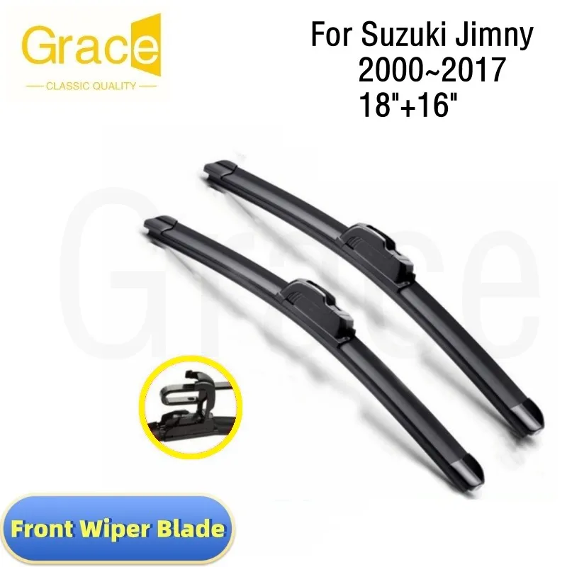 

Wiper Blade For Suzuki Jimny 18"+16" Car Windshield Windscreen Rubber 2000-2017