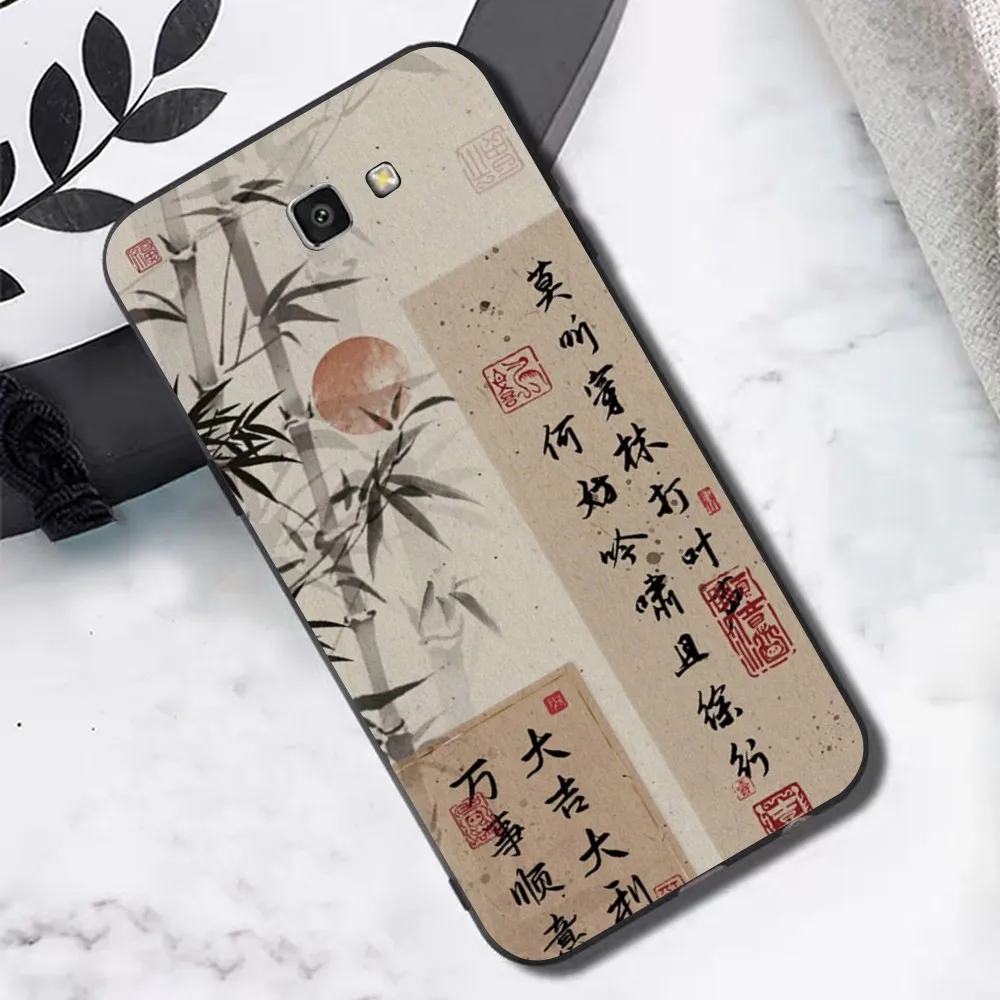 Chinese Style Wish Good Luck Freedom Phone Case For Samsung S 9 10 20 21 22 23 30 23 24 Plus Lite Ultra FE S10lite Fundas