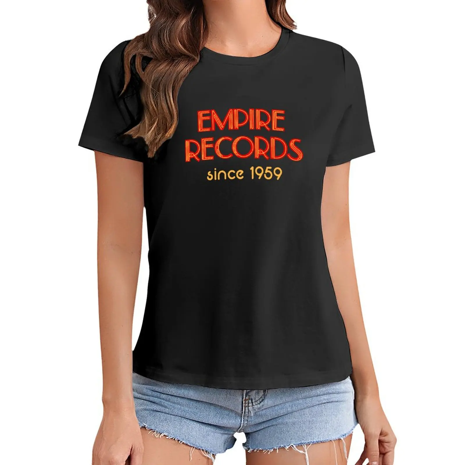 

Empire Records T-Shirt quick-drying graphics blacks korean Women's clothes