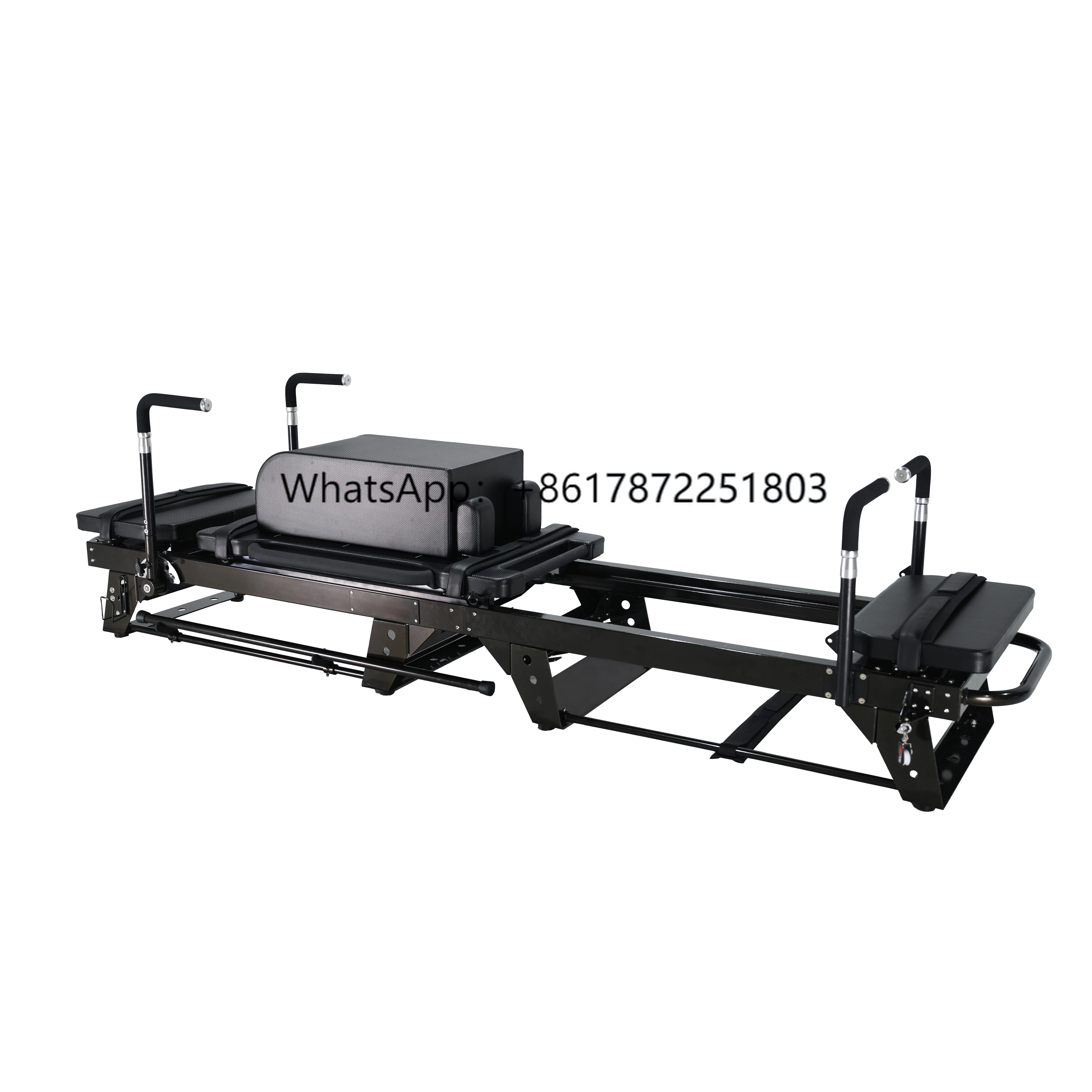 Commercial Studio High-end Training Portable Machine Black Aluminum Pilates Reformer