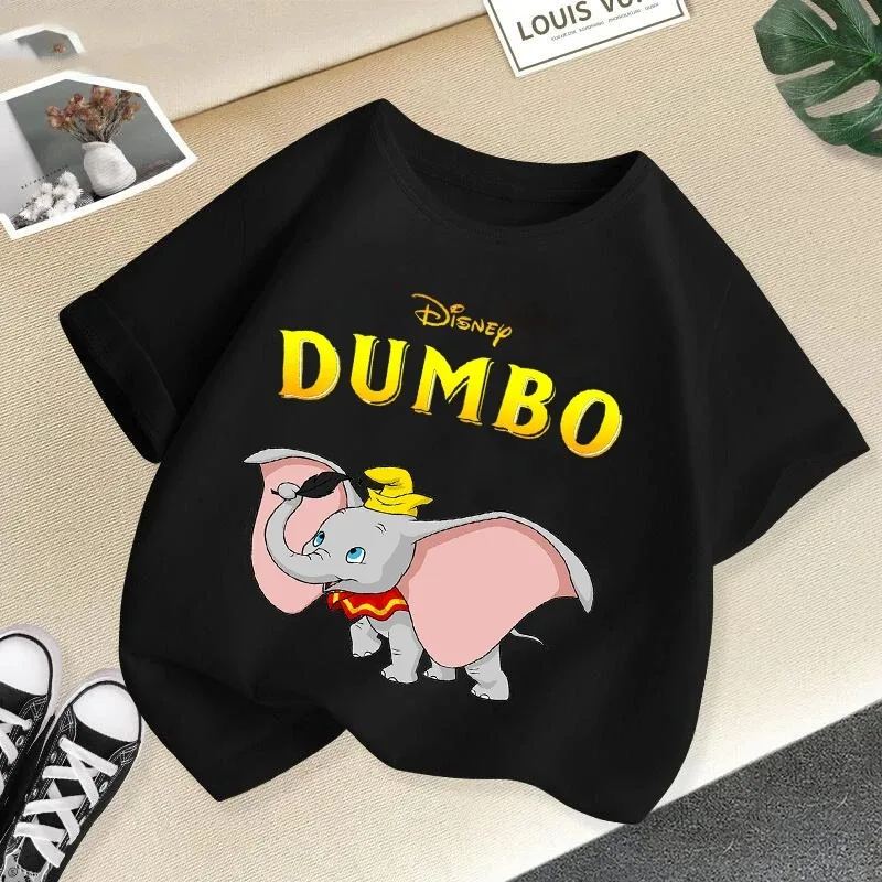 Cotton Baby T Shirt Disney Baby Kids Boy Girl Children Dumbo Short Sleeves Summer Clothing Children\'s tshirt Tee Toddler Clothes