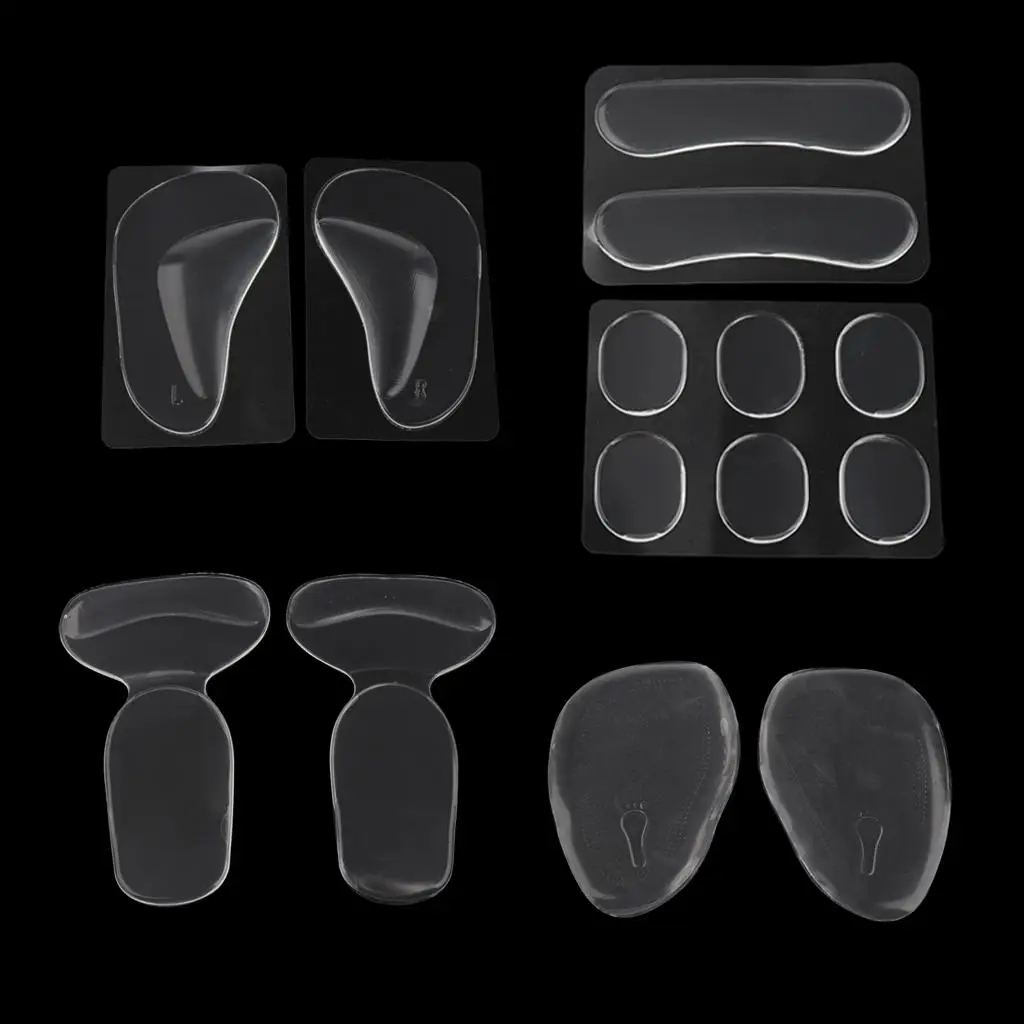 14pcs/Set Pads Cushion Foot Forefoot Arch Pads Transparent for