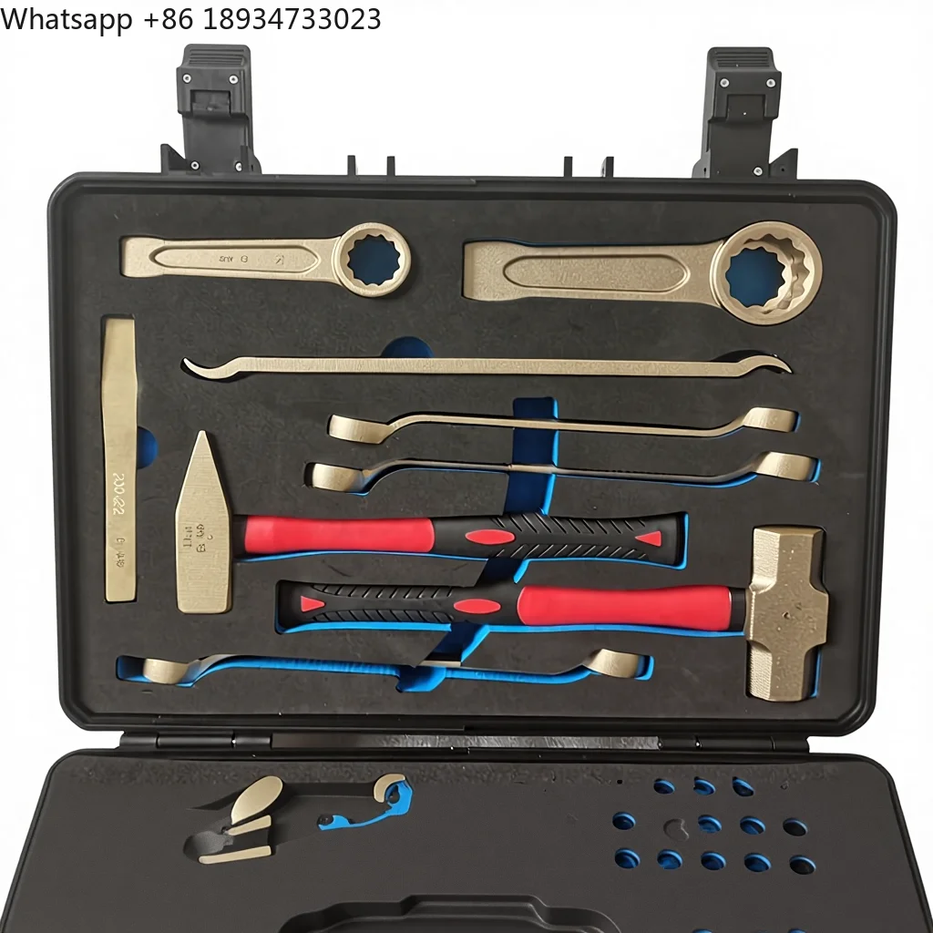 Non-Sparking Aluminum Bronze 33-Piece Special Operation Tool Set Hex Wrench Hand Operated Tool Set Hard Case