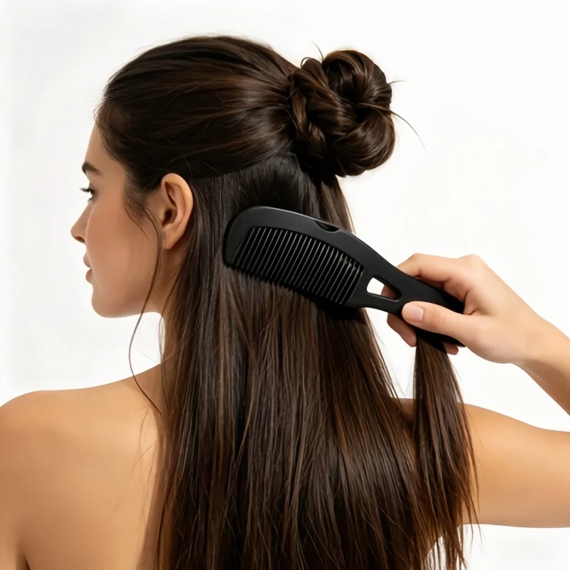 

2pcs Oil-absorbing Hollow Comb, Smoothing Hair Comb, Scalp Massage, Dandruff Removal, Portable Hair Styling Tools