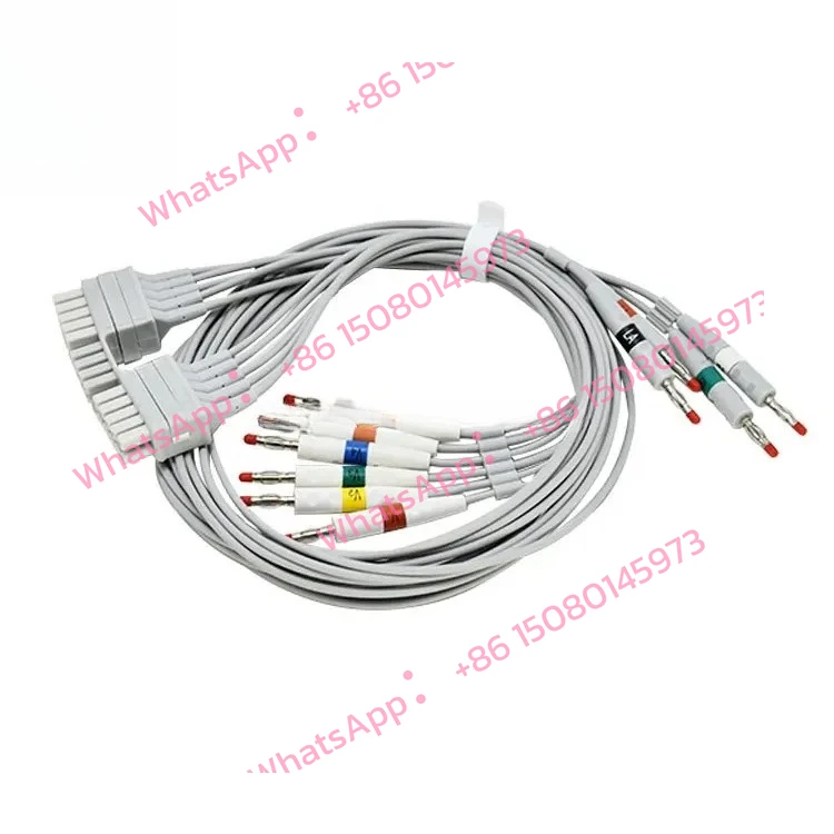 High-quality 10-lead banana 4.0mm EKG cable compatible with Motaras medicals consumables
