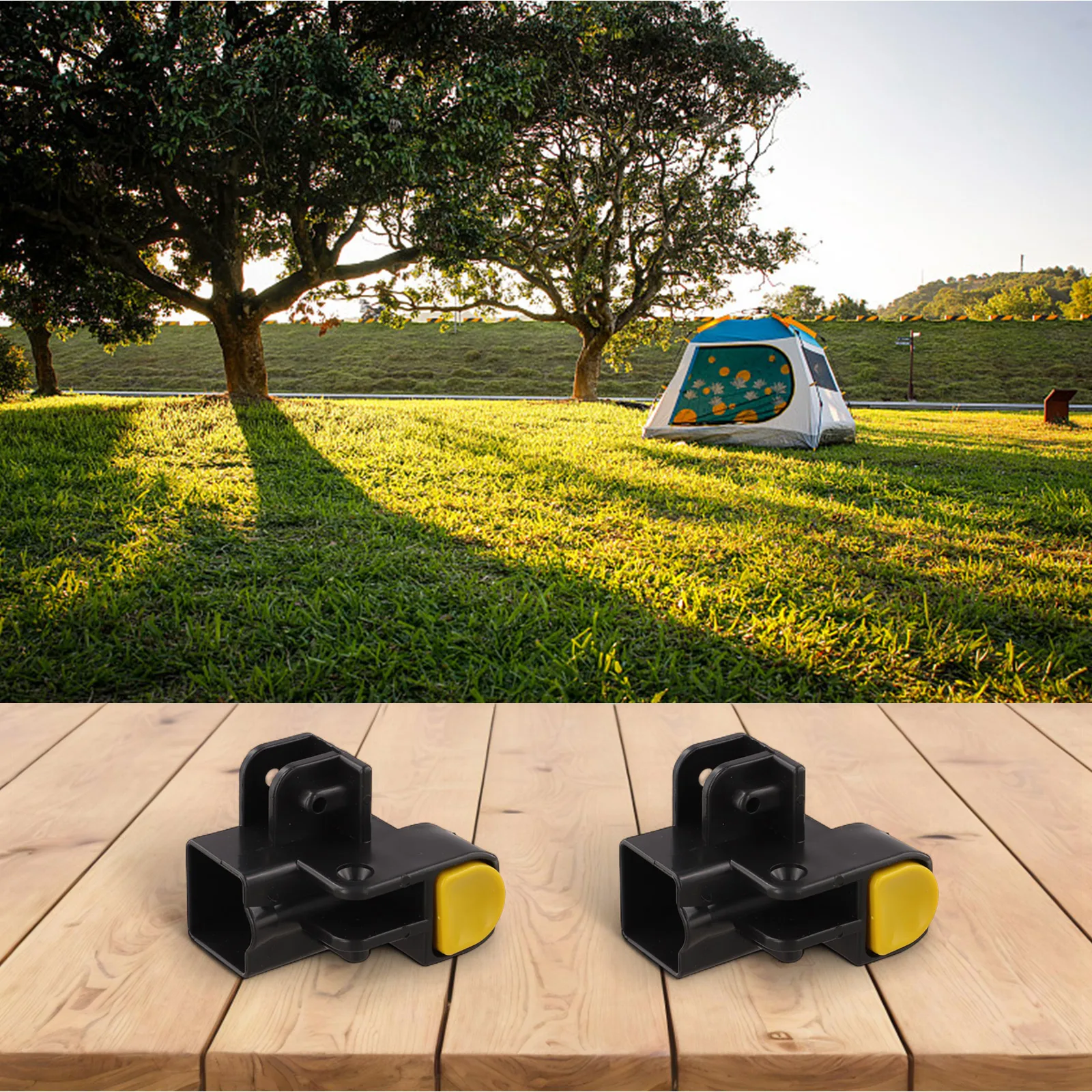 4pcs Up Tent Canopy Gazebo Foot Buttons for Leg Pole Attachment Works with 34x34mm Square Pipe Frame Systems Outdoor