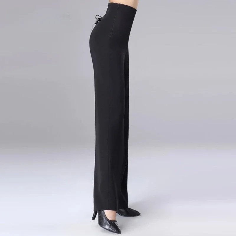 Pantalon de danse latine pour femmes, pantalon de danse moderne, compétition de danse standard nationale