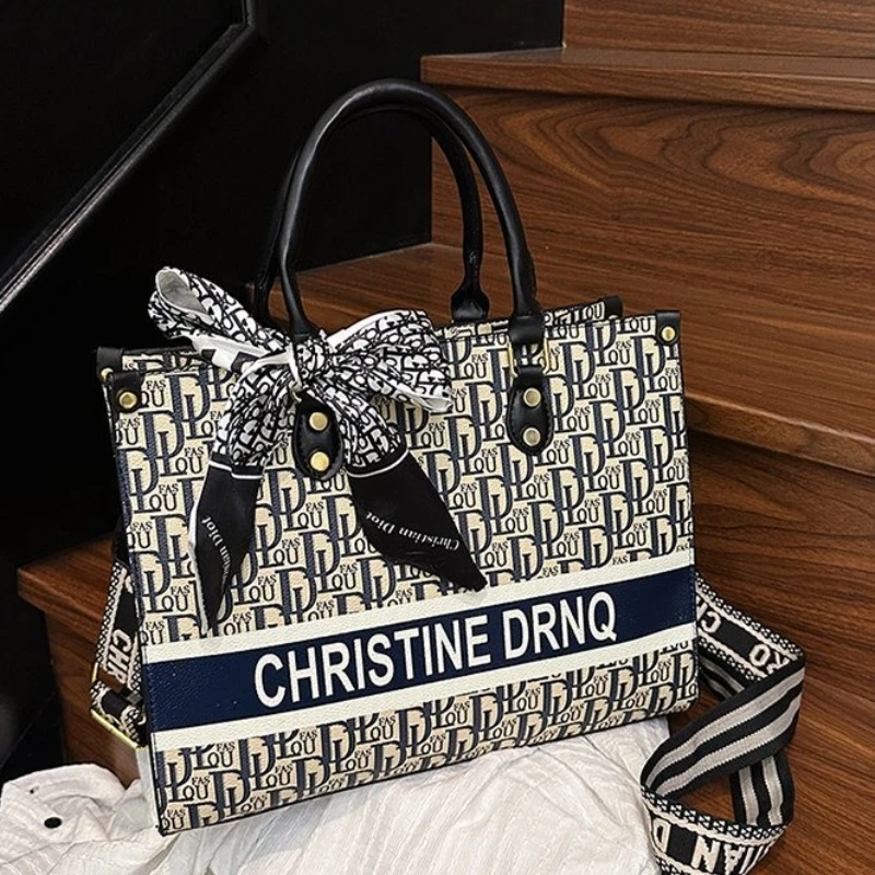 

Новинка 2025, женская большая сумка, большая вместимость для поездок на работу, модная, универсальная и высококачественная, ручная сумка через плечо