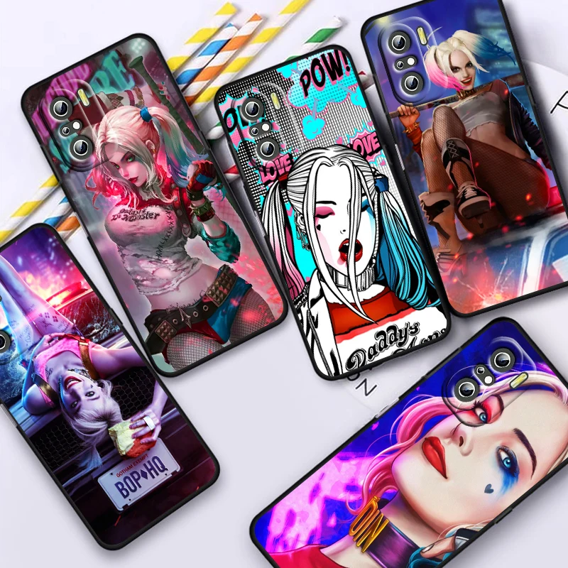 Pretty Joker Harley Quinn For Xiaomi Redmi Note 13 12 11E 11S 11 11T 10 10S 9 9S Pro Plus 4G 5G Black Phone Case