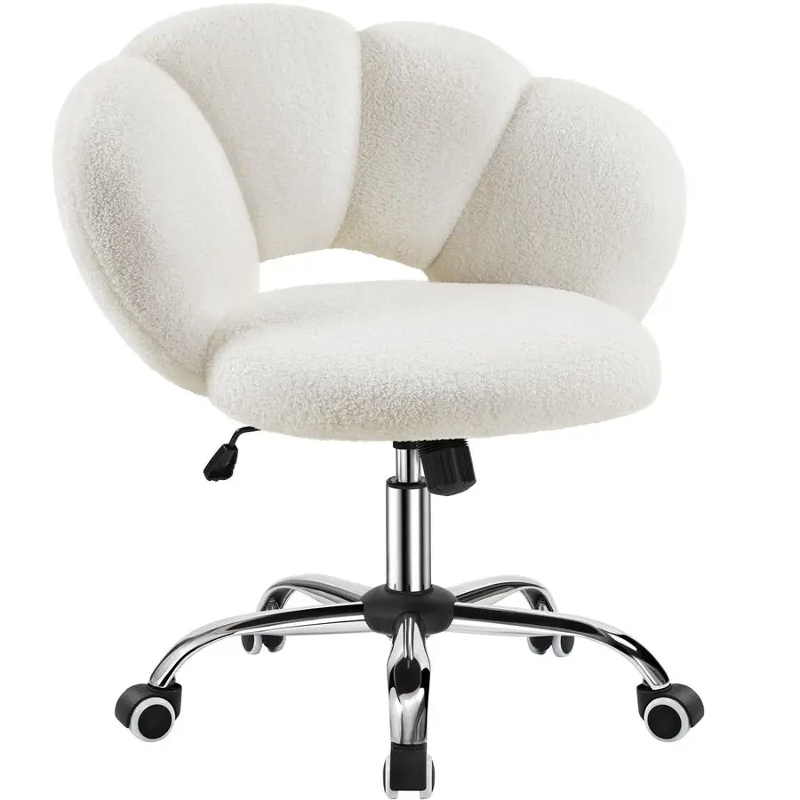 Silla de Escritorio, Silla de Oficina, Silla Ergonómica de Oficina con Forma de Nube, Silla para Tocador, Carga Máxima 136 kg, Silla para Computadora, Hei