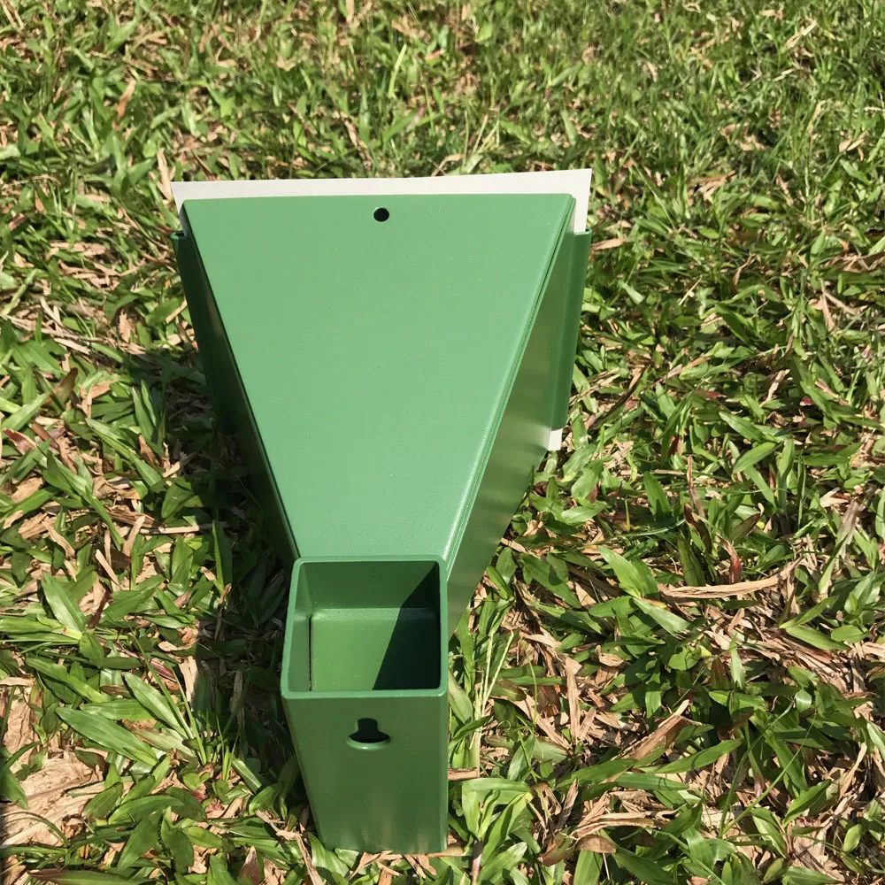 Green Metal Pellet Trap Funnel-shape with 20 Counts Paper Targets Small 5.50 inch 14 cm