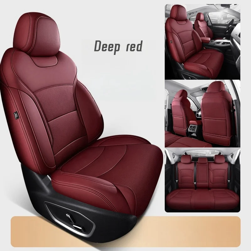 Four Seasons Universal Leather Seat Cover Wear Resistant Breathable All-inclusive Leather Seat Cover Car Interior Accessories