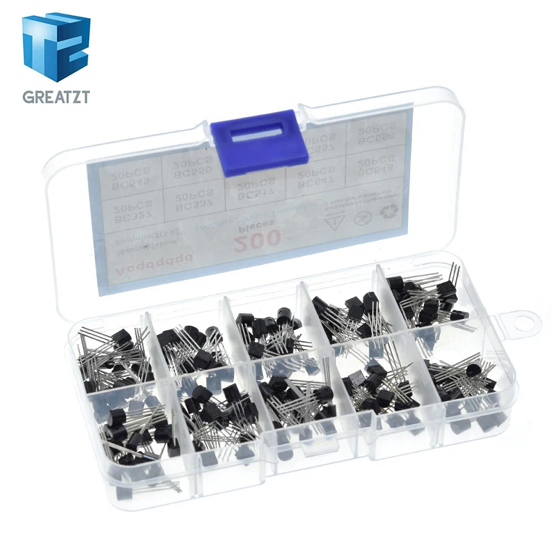 1BOX 200pcs=10 Values*20pcs Transistor kit Assort set BC327/BC337/BC517/BC547/BC548/BC549/BC550 BC556/BC557/BC558 mix diode pack