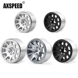 AXSPEED 4pcs 1.9/2.2 inch Alloy Metal Beadlock Wheel Rims for 1/10 Scale AXIAL SCX10 D90 CC01 RC Crawler Car Upgrade Parts