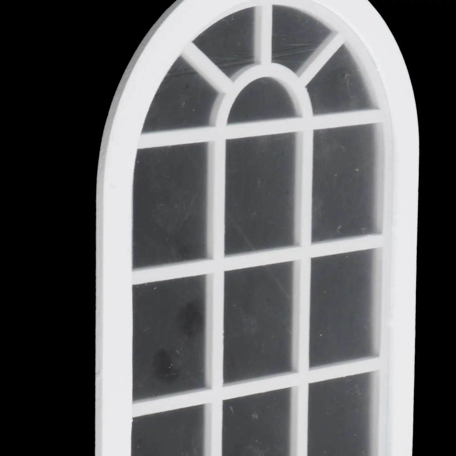 White 1:12 Dollhouse Wooden Window Model Decration Furniture Accessories Miniature Arch Children Gifts