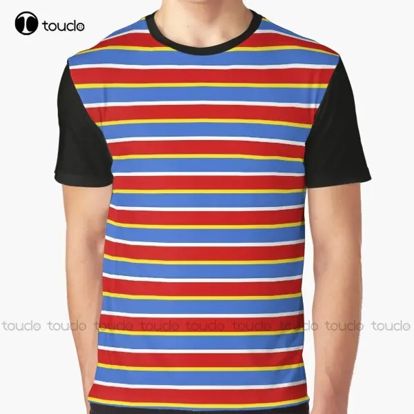 Ernie Stripes Graphic T-Shirt Mens Golf Shirts Digital Printing Tee Shirts Christmas Gift New Popular Xxs-5Xl Streetwear