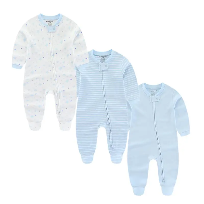 3-Pack Baby Boy Girl Rompers Spring Autumn Cotton Soft Infant Jumpsuit Unisex Onesies Clothing Sets