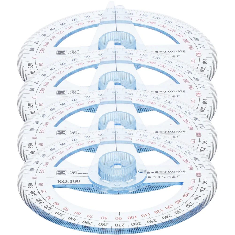 4 Pcs Geometry Protractor Rotary Tool for The Swing Arm Ruler Students